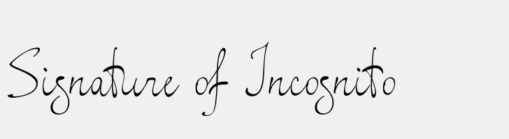 Signature of Incognito